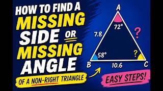 How to solve a triangle with no right angles