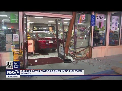 7-Eleven wrecked and 3 customers injured by car crash