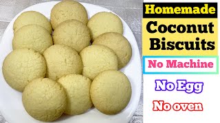 Crispy Coconut Cookies Recipe |Coconut Biscuits Ki Recipe