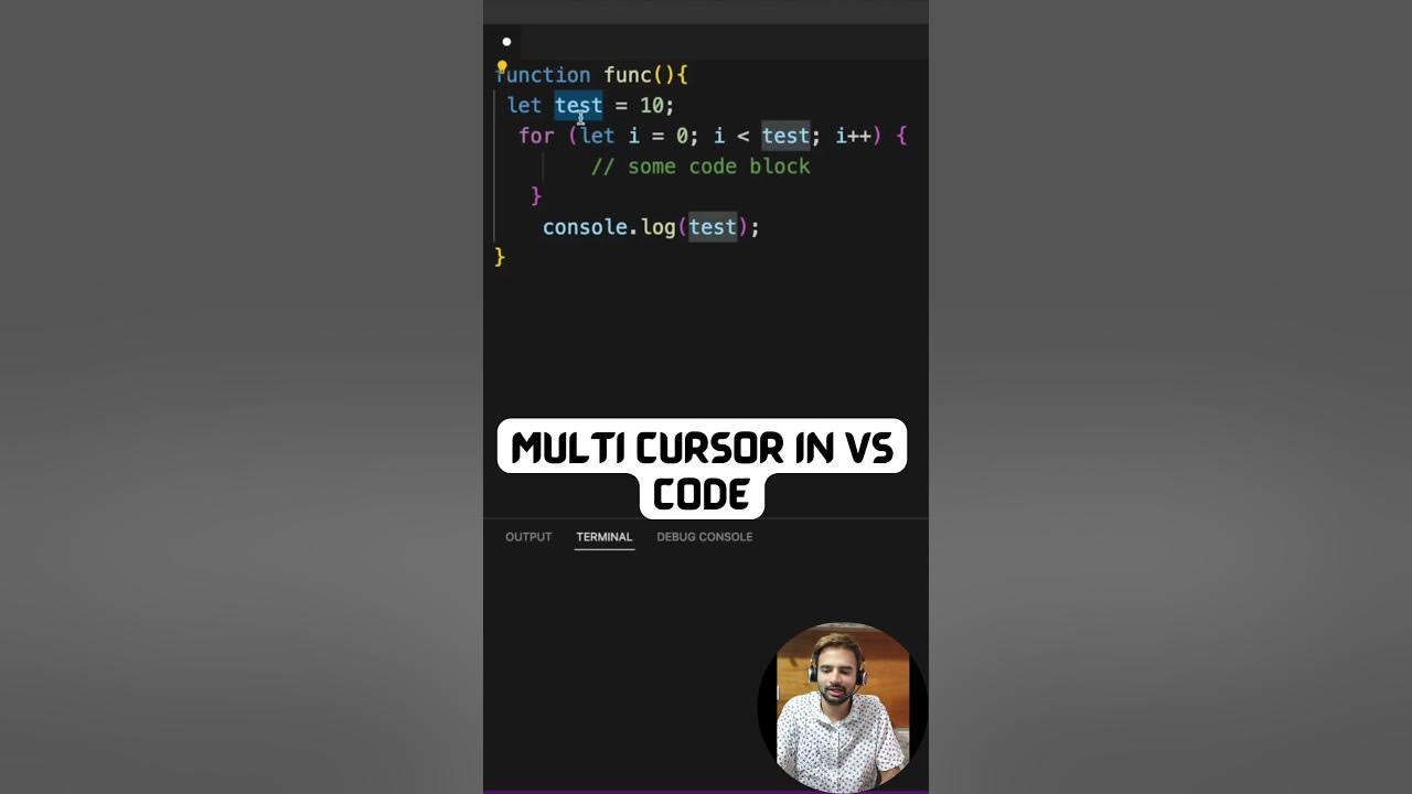 How to use multiple cursor in visual studio code javascript vscode 