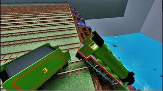 THOMAS AND FRIENDS Crashes Surprises Drive 10 Thomas the Train Engines off a cliff in water
