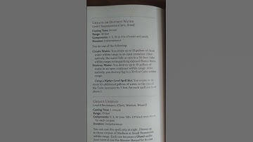 Create or Destroy Water - DnD 5.24e