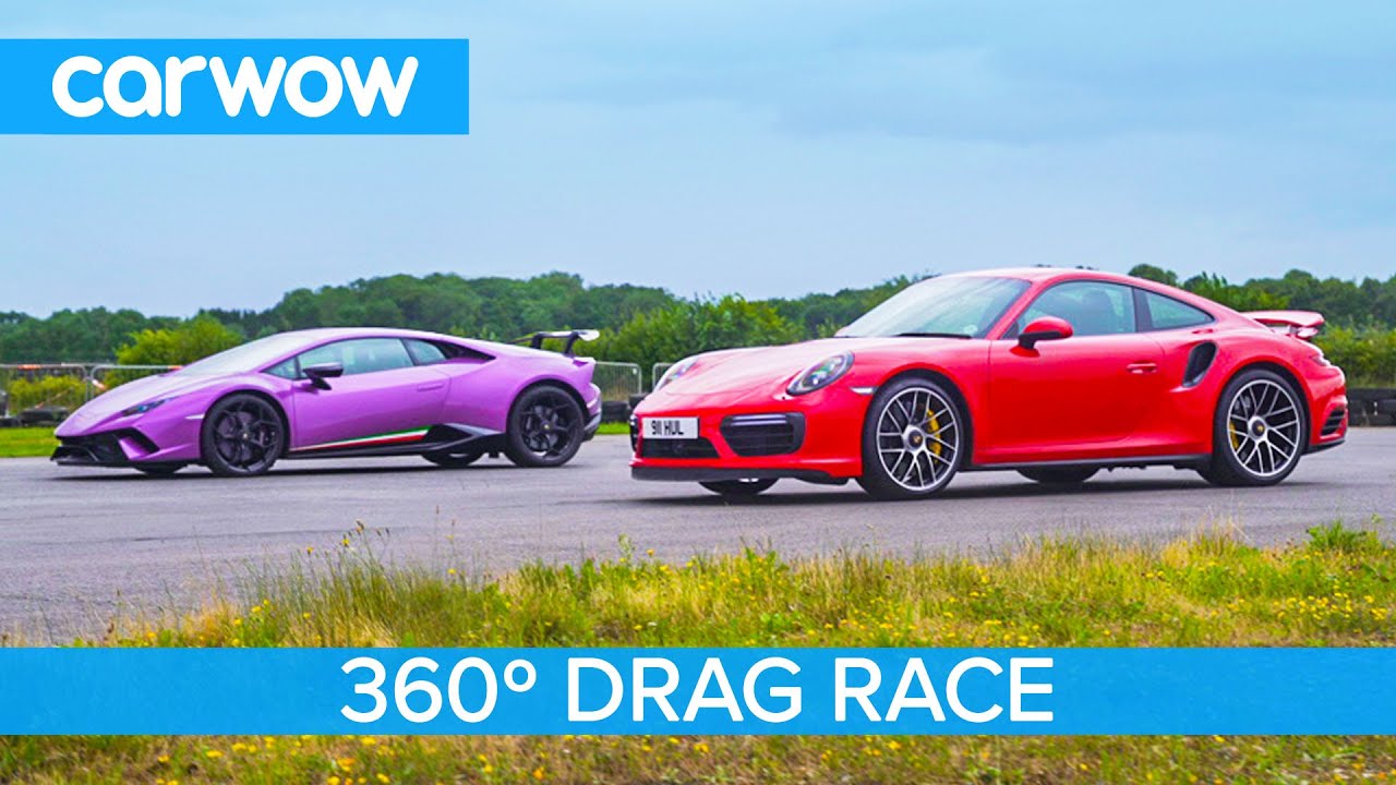 Lamborghini Huracan Performante V Porsche 911 Turbo S Drag Race Rolling Race Brake Test Youtube