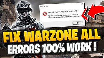 HOW TO FIX WARZONE DEV ERROR 6039 FOR PS4, LAPTOPS, PC & ON ALL CONSOLES