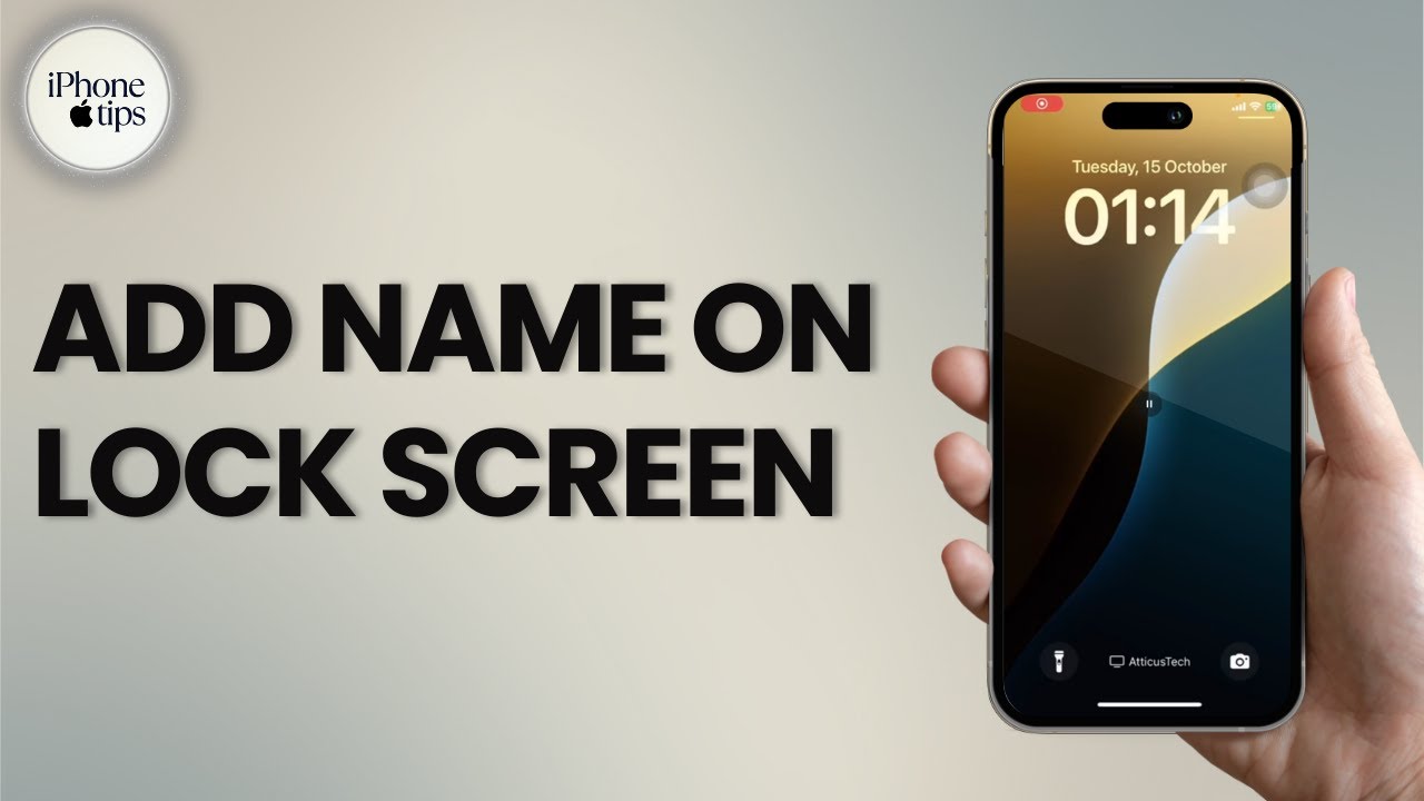 How to Add Your Name to Your iPhone Lock Screen - YouTube