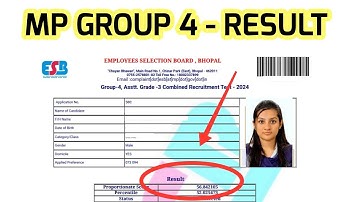 मप्र समूह 4 भर्ती रिजल्ट | MP GROUP 4 RESULT OUT | CHECK YOUR MARKS | MPESB GROUP 4 RESULT