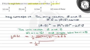 If \( \theta \) is the angle between two unit vectors \( \hat{a} \)...