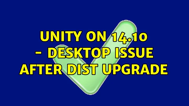 Unity on 14.10 - Desktop issue after dist upgrade