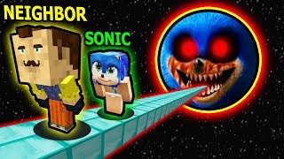 CHOOSE WRONG PLANET SONIC EXE LIFE BABY SHADOW RYDER PAW PATROL SECRET Hello Neighbor Mod minecraft screenshot 4