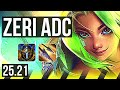ZERI & Nami vs KAI'SA & Seraphine (ADC) | 12/1/1, Legendary | KR Master | 25.21