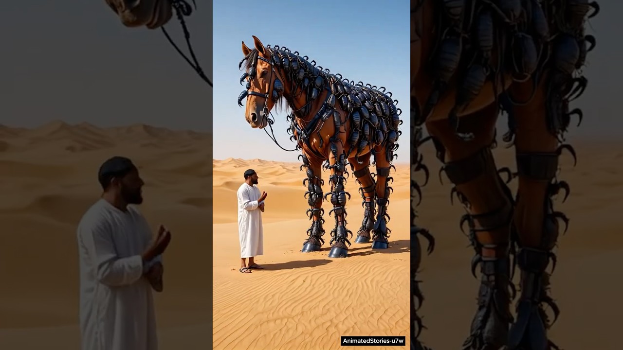 The horse covered in millions of scorpions, saved by farmer 