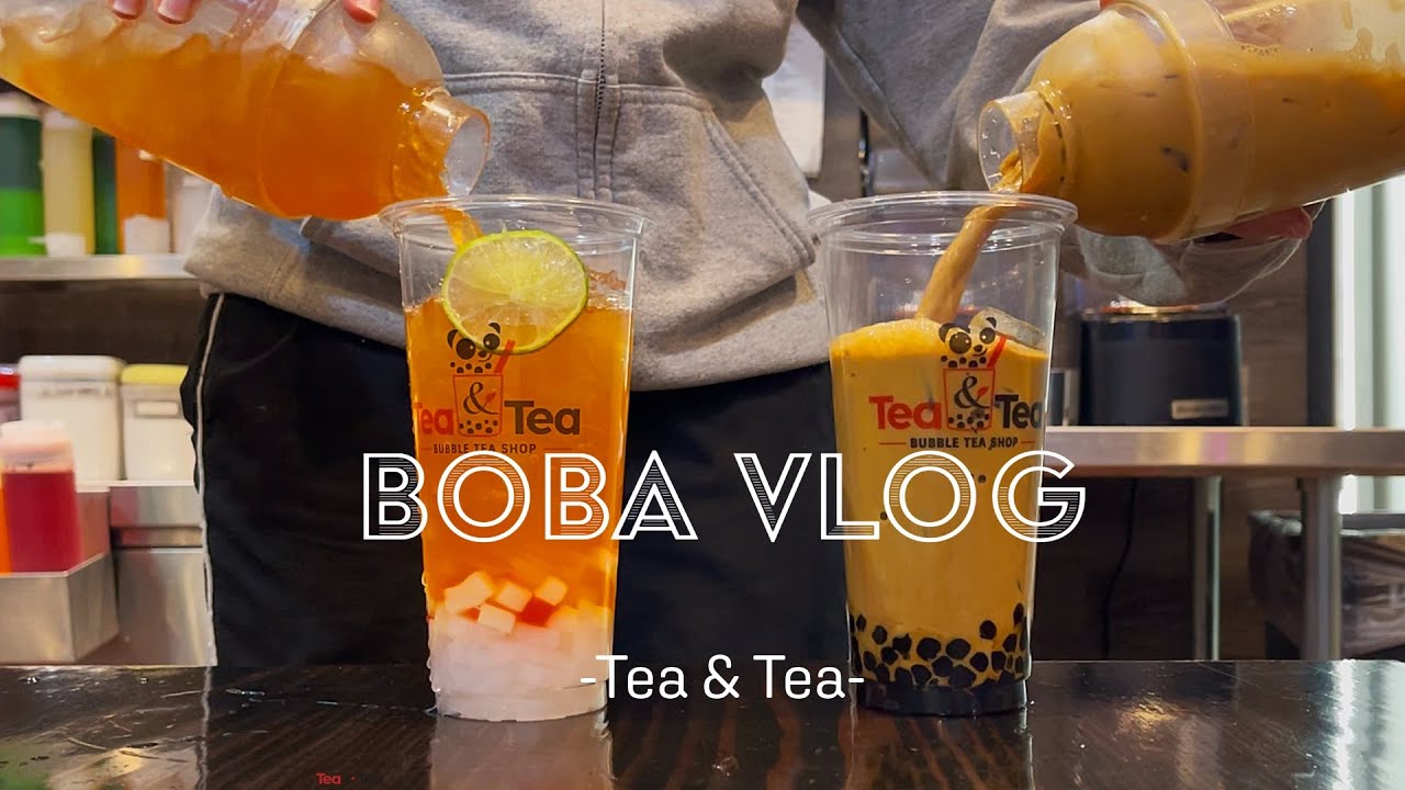 Boba Cafe Vlog ASMR 18 Making Boba Milk Tea and More - YouTube