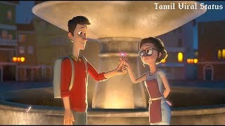 Romantic Love Animation Whatsapp Status| Tamil | Love Bgm Resimi