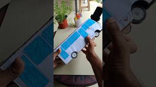 Cardboard Bus #diy#carft#diy#Shorts#cardboardcraft#Diybus#handmade#bus#paper
