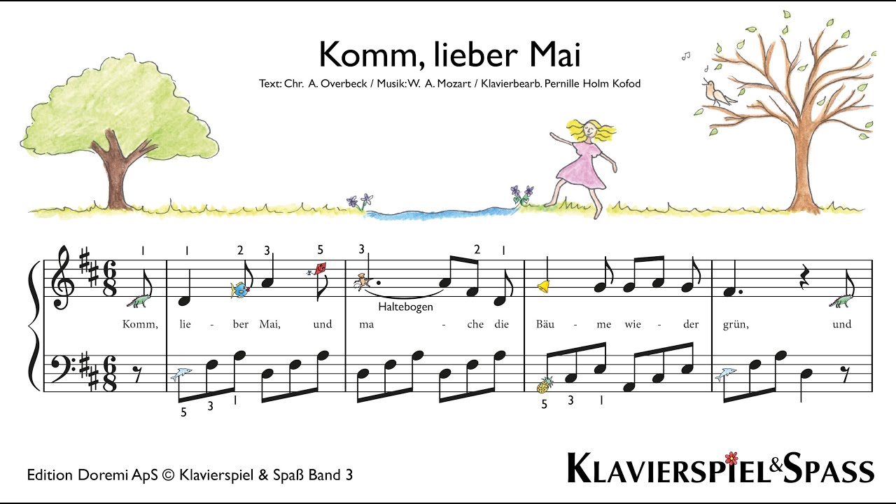 Klavierspiel und Spaß - Komm lieber Mai - YouTube
