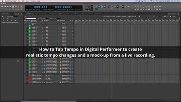 Tap Tempo - creating realistic tempo changes in Digital Performer