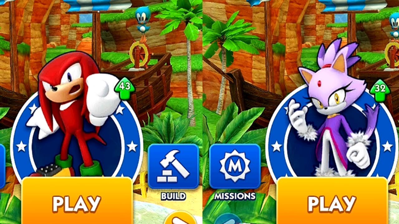 Sonic Dash KNUCKLES VS BLAZE Android iPad iOS Gameplay - YouTube.