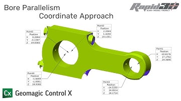 Geomagic Control X - Measurement without CAD - Bore Parallelism coordinate approach with alignment