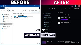 How to Customize Windows 10 To Make Windows Look Better | Elegant Theme Clean Look 2021|