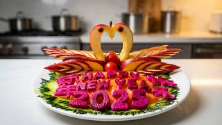 Stunning 5-Minute Apple Swan Tutorial for Lunar New Year!#sushi #food #funny