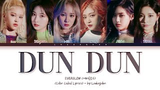 EVERGLOW DUN DUN Lyrics (에버글로우 DUN DUN 가사) [Color Coded Lyrics]