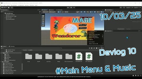 Mage Wanderer Devlog 10 : Main Menu & Music