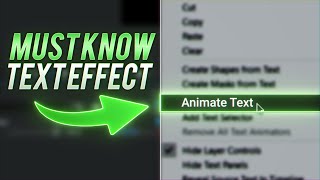 Must Know After Effect Text Animation Trick