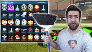 CLEANING OUT MY ROCKET LEAGUE GARAGE