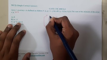 GATE CSE 2000 Q.2 || Arrays || Data Structure || GATE Insights Version: CSE