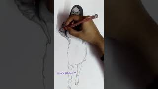 beautiful girl easy drawing | how to draw a girl | realistic drawing #shorts #ytshorts
