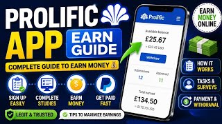Prolific App Earn Guide 2026 💰 How to Make Money with Prolific | Complete Guide screenshot 1
