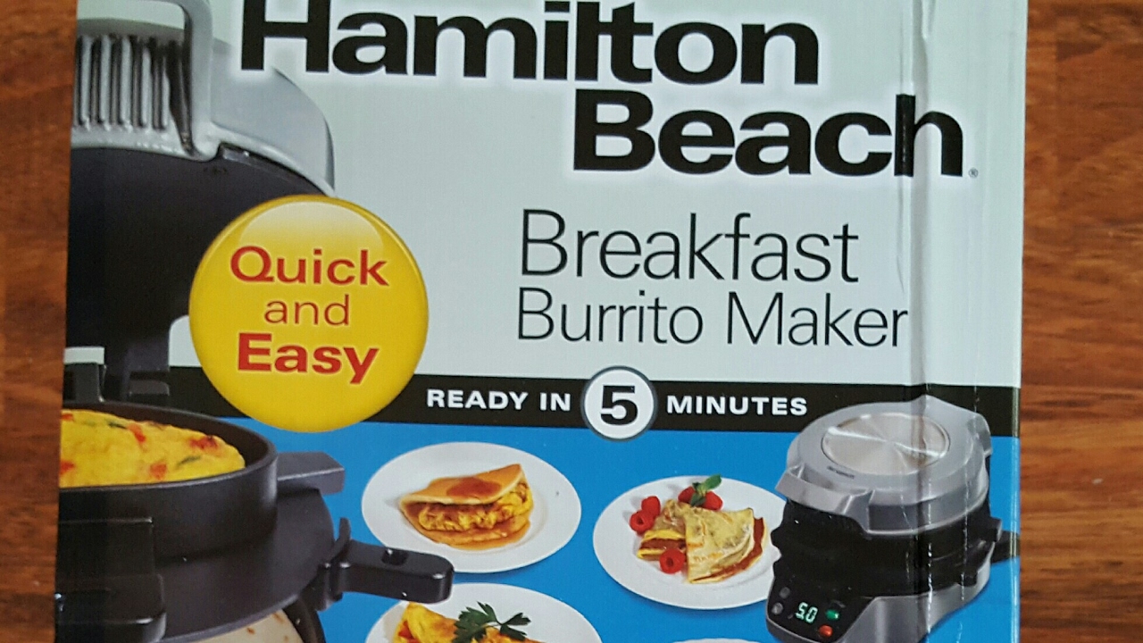 Hamilton Beach, Silver 25495 Breakfast Burrito Maker, 9.8 x 8.7 x