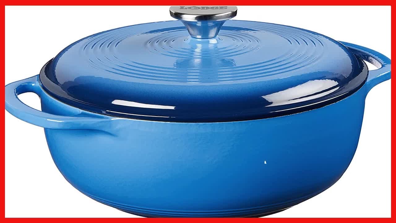 Cocotte En Fonte Lodge Logic 5 Qt – Poignée Spirale Pour Four, Assaisonnée, Noir
