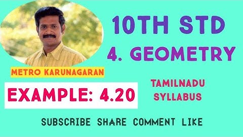 10th Std Maths Example 4.20 An insect 8 m away from the foot of the lamp post which is 6 m tall, cr
