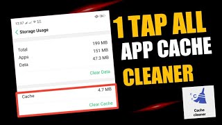 1 TAP ALL APP CACHE CLEANER screenshot 1