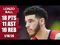 Lonzo Ball notches his third triple-double of the season vs. the Clippers | 2019-20 NBA Highlights