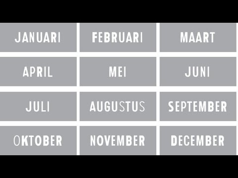 Benadrukken D.w.z Adelaide Nederlands leren (BE) - de maanden (les mois, the months) - YouTube