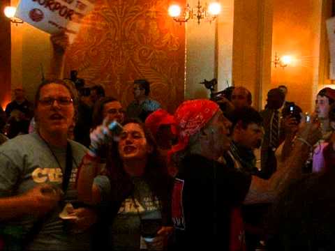 Protest in Capitol Rotunda Against Education Budge...
