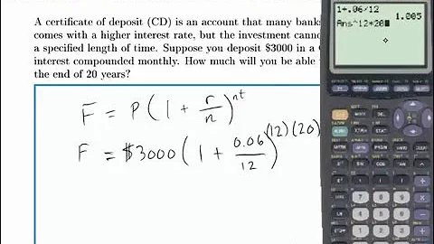 Finance Example: Future Value with Compound Interest (CD)
