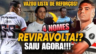 SAIU AGORA! NOVA REVIRAVOLTA NO SÃO PAULO | VAZA LISTA DE REFORÇOS DE ZUBELDÍA E+ NOTÍCIAS DO SPFC