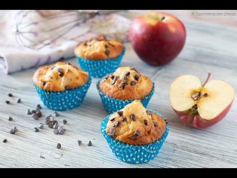 Muffin con mele e gocce di Cioccolata