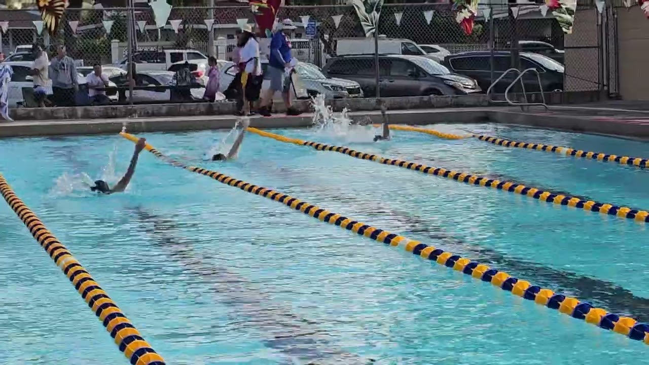 Feb. 14, 2026 Waipahu Invitational 50 yard Backstroke dad pov 