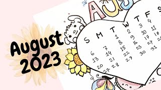 August 2023 Calendar | Doodles with me | Doodles by kaniz