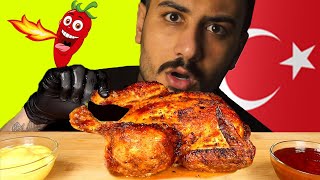 اصوات الاكل الحقيقية دجاجه مشويه حجم كبير مع البطاطس والارز الابيض | ali asmr food