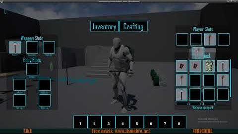 UE4 Inventory And Crafting / Quick Slots (Hot Bar)