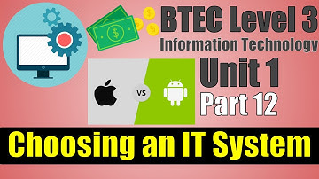 BTEC Level 3 IT - P12 - Choosing an IT System
