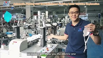 Automatic Folding Buckle Elastic Band Welding Mask Machine Explanation Video