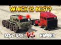 GTA 5 HAULER VS SNOWRUNNER MAZ 535 (WHICH IS BEST?)