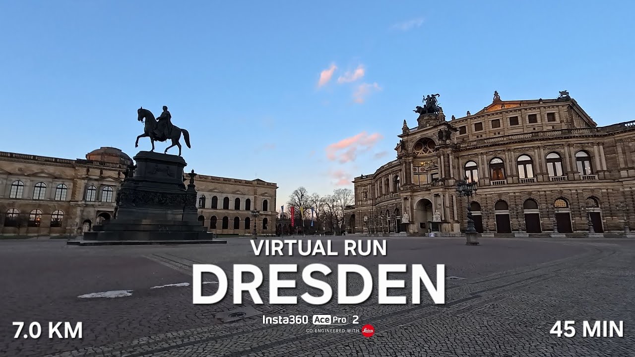 Virtual Run - Dresden Germany - 45 Min | Old Town New Town