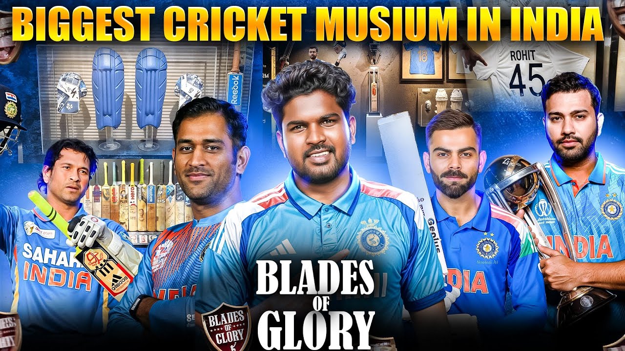 Dhoni Original Pads & Virat Kohli Bat | World’s Biggest Cricket Museum Bladesof glory cricket musium